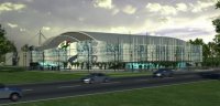 Az új győri multifunkcionális sportcsarnok külső megjelenése egy kicsit a müncheni Allianz Arénához hasonlít majd a Graboplan-borítással és a színes megvilágítással